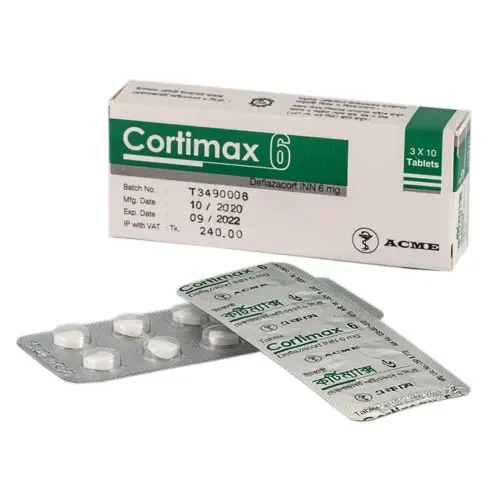 Pack Image: Cortimax 6 mg Tablet (3 x 10)