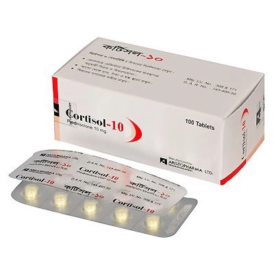 Pack Image: Cortisol 10 mg Tablet (10 x 10)