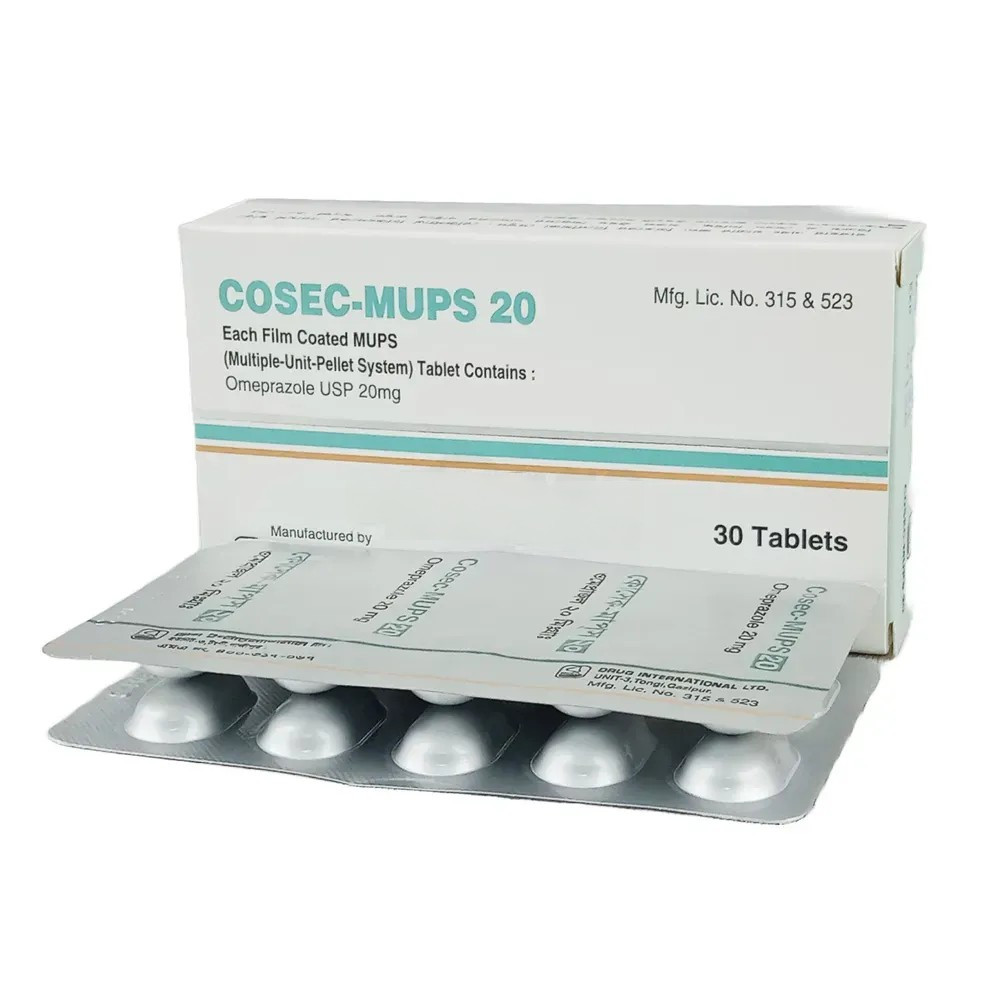 Pack Image: Cosec-MUPS 20 mg Tablet (3 x 10)