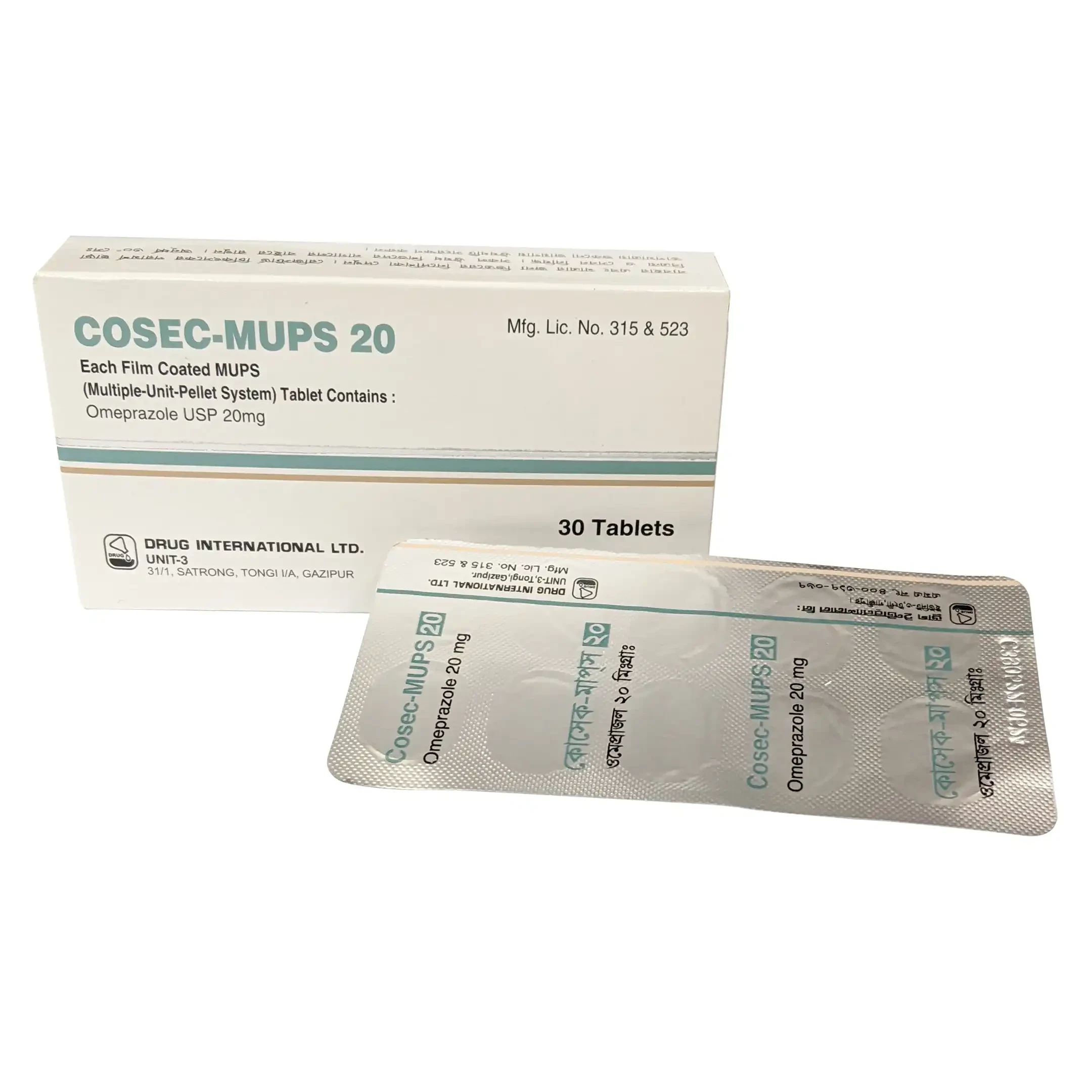 Pack Image: Cosec-MUPS 20 mg Tablet (3 x 10)
