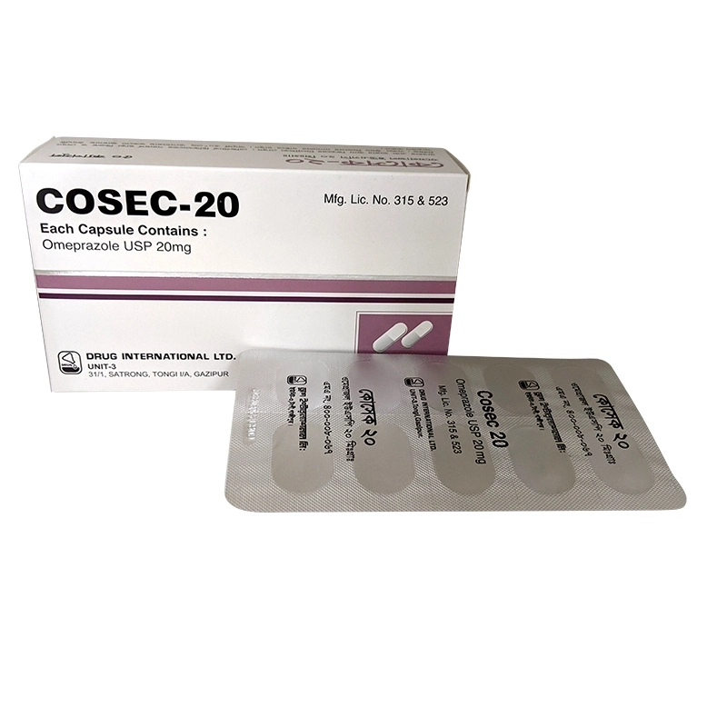Pack Image: Cosec 20 mg Capsule (5 x 10)