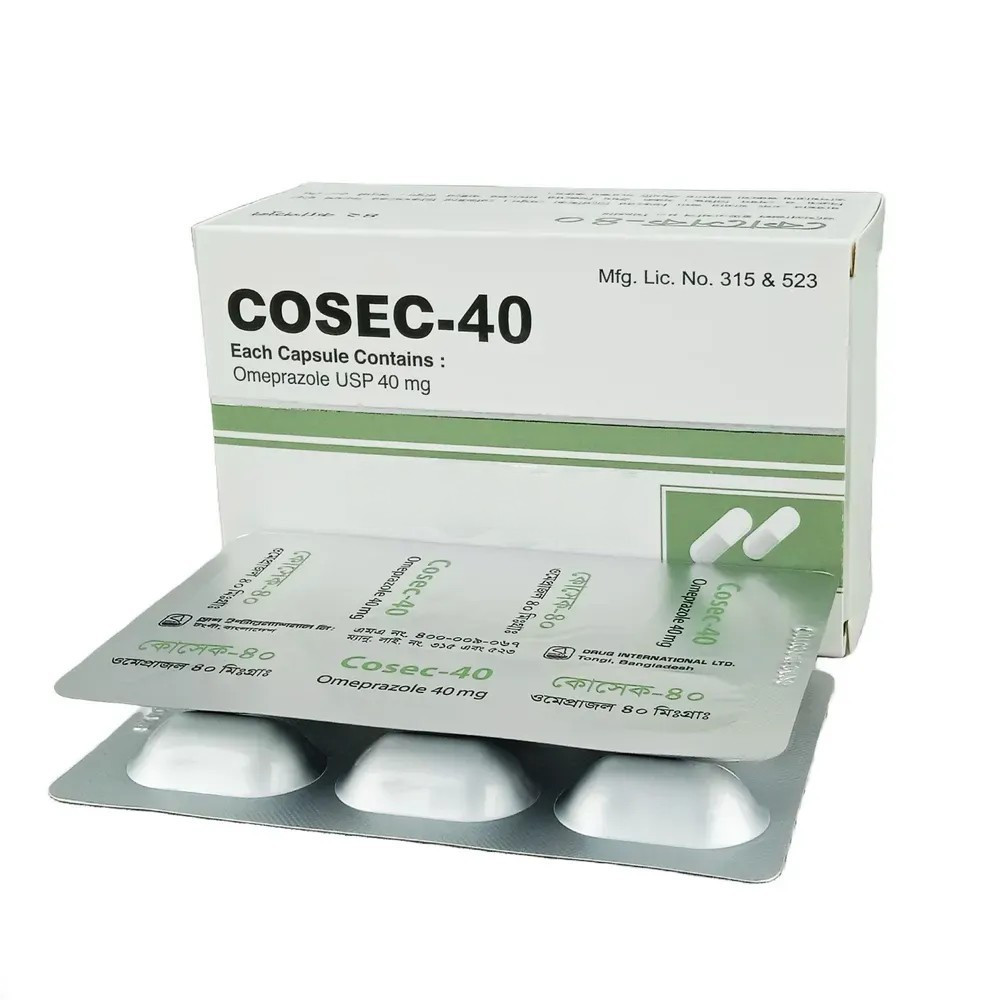 Pack Image: Cosec 40 mg Capsule (6 x 7)