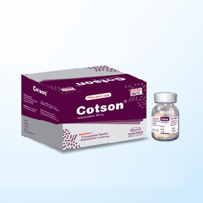 Pack Image: Cotson 100 mg Injection (100 mg vial)