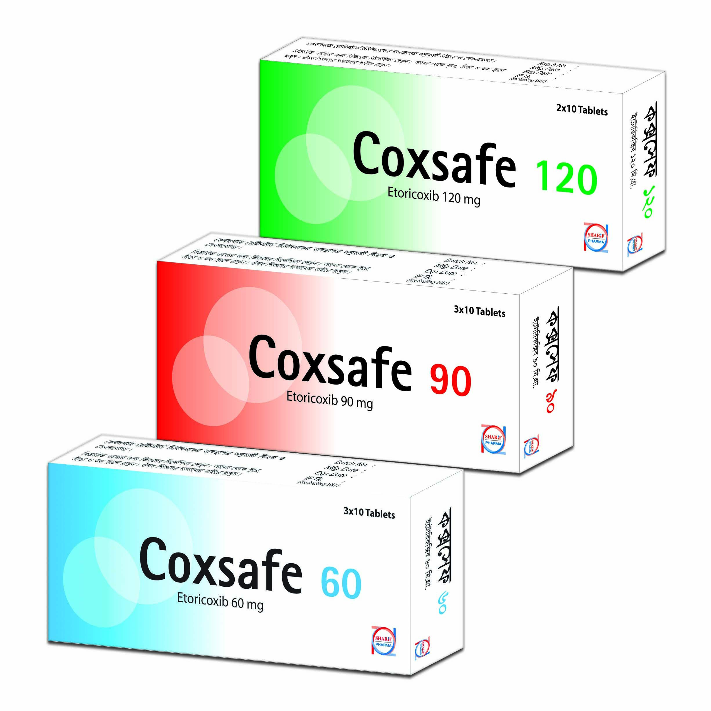 Pack Image: Coxsafe 90 mg Tablet (3 x 10)
