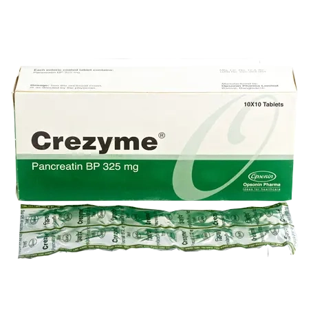Pack Image: Crezyme 325 mg Tablet (10 x 10)