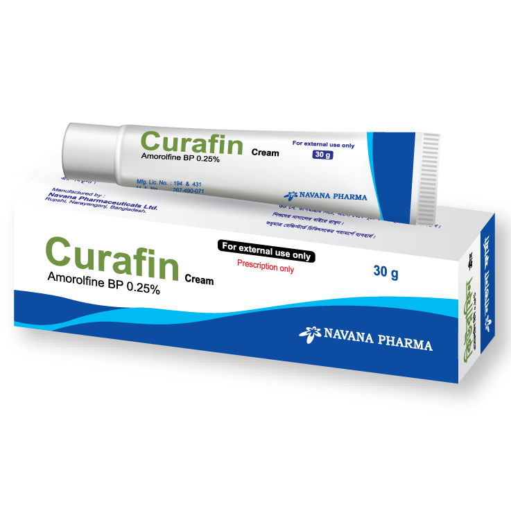Pack Image: Curafin 0.25% Cream (30 gm tube)