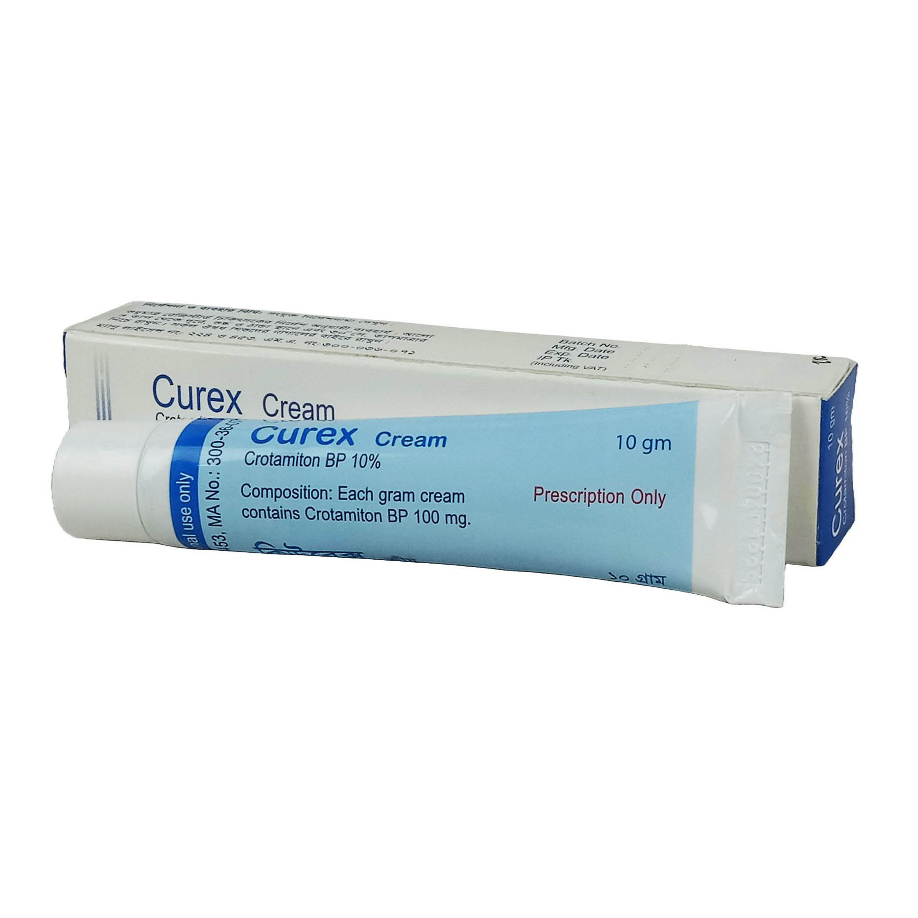 Pack Image: Curex 10% Cream (10 gm tube)