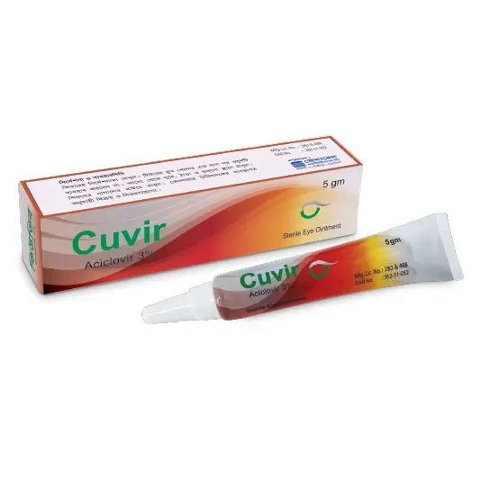 Pack Image: Cuvir 3% Eye Ointment (5 gm tube)
