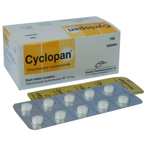 Pack Image: Cyclopan 10 mg Tablet (10 x 10)