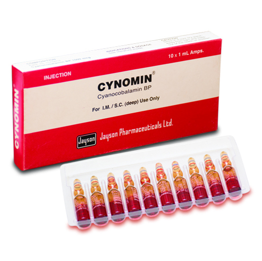 Pack Image: Cynomin 1000 mcg Injection (1 ml ampoule)