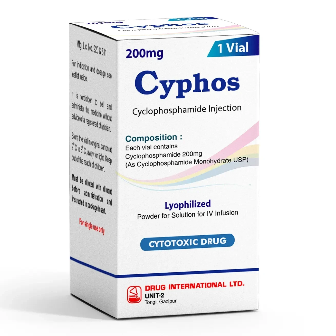 Pack Image: Cyphos 200 mg Injection (200 mg vial)