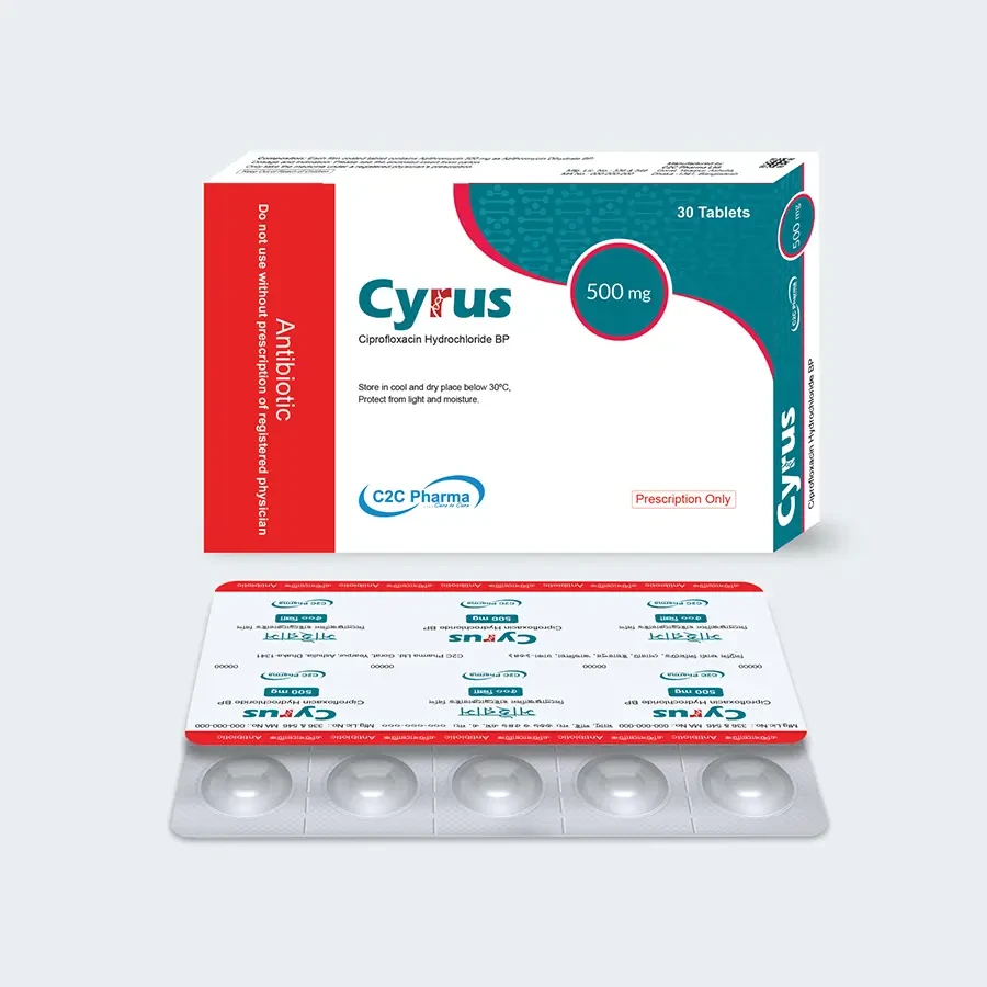 Pack Image: Cyrus 500 mg Tablet (3 x 10)