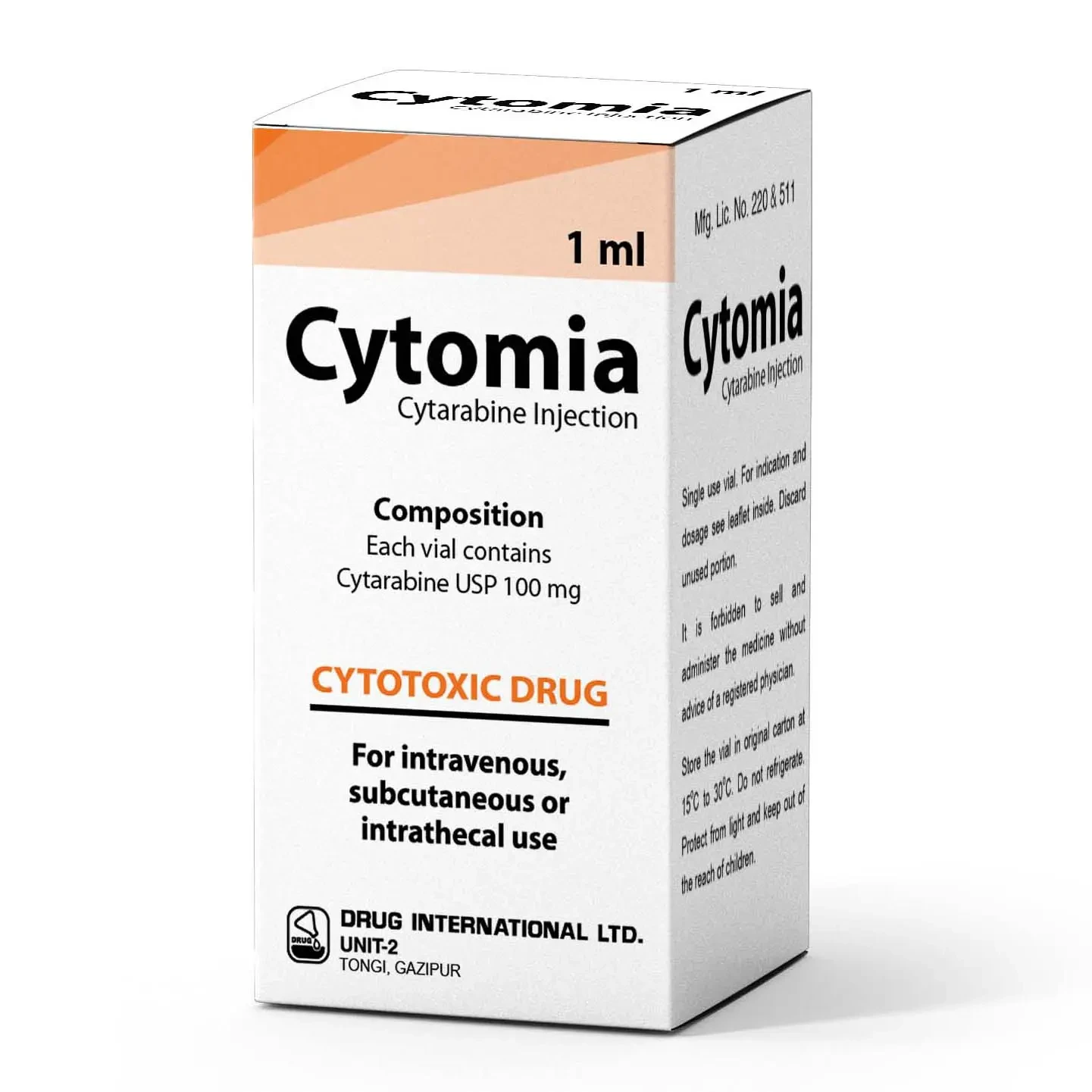Pack Image: Cytomia 100 mg Injection (100 mg vial)