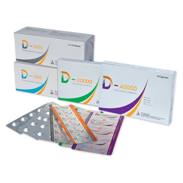 Pack Image: D-2000 2000 IU Tablet (5 x 10)