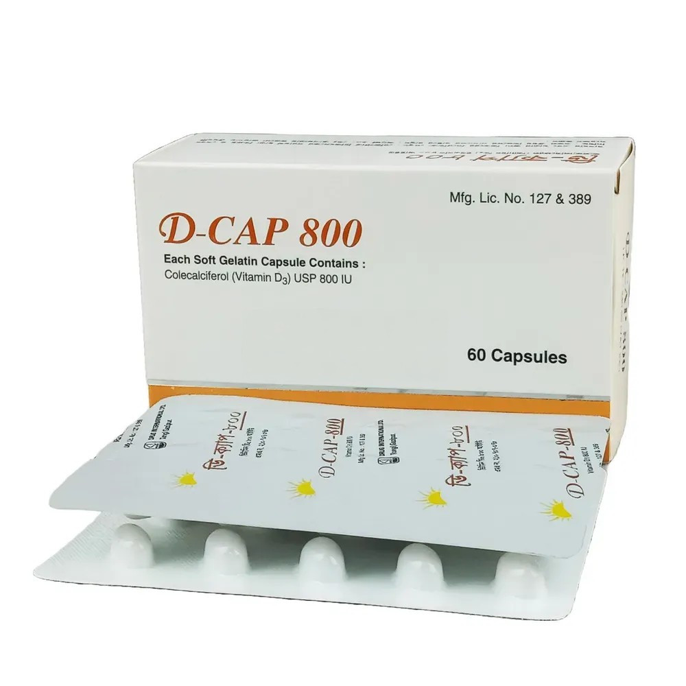 Pack Image: D-Cap 800 IU Capsule (4 x 15)