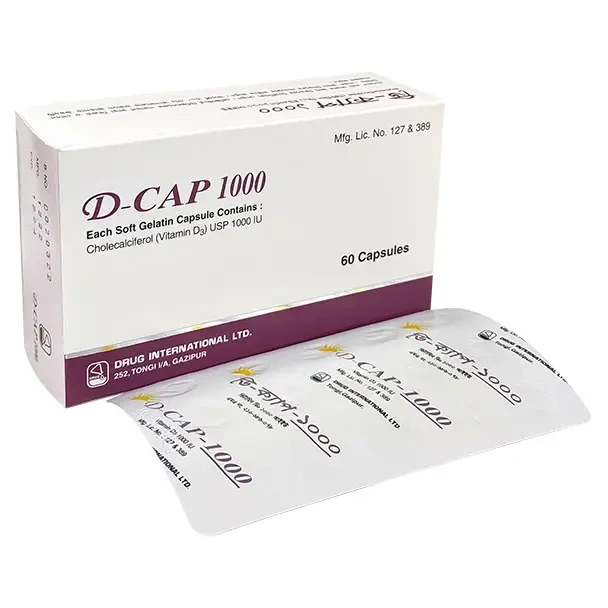 Pack Image: D-Cap 1000 IU Capsule (4 x 15)