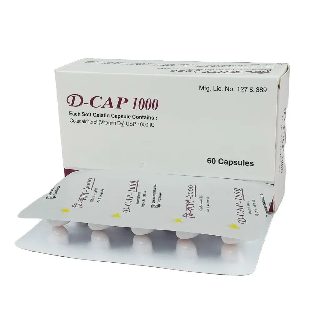 Pack Image: D-Cap 1000 IU Capsule (4 x 15)