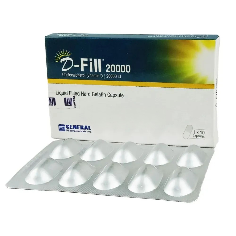 Pack Image: D-Fill 20000 IU Capsule (1 x 10)