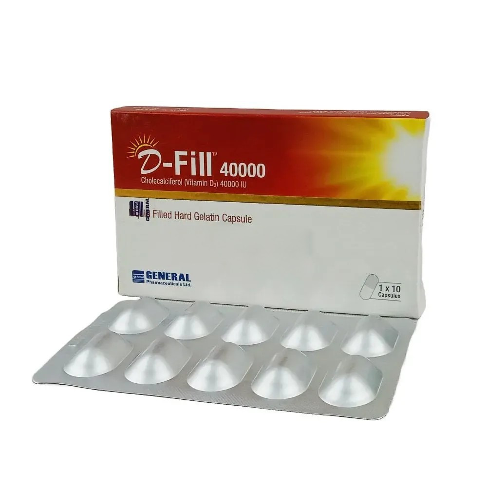 Pack Image: D-Fill 40000 IU Capsule (1 x 10)