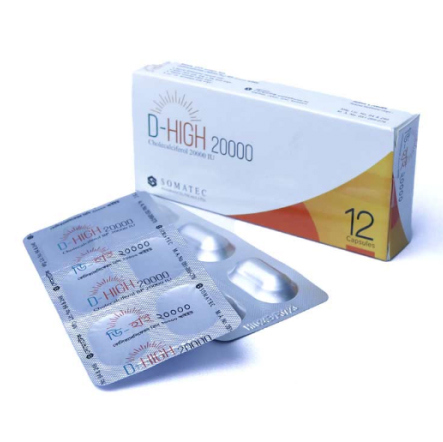 Pack Image: D-High 20000 IU Capsule (2 x 6)