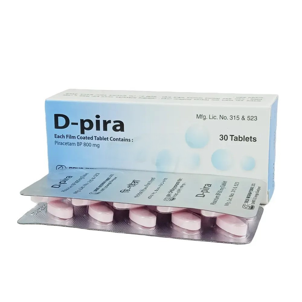 Pack Image: D-Pira 800 mg Tablet (3 x 10)