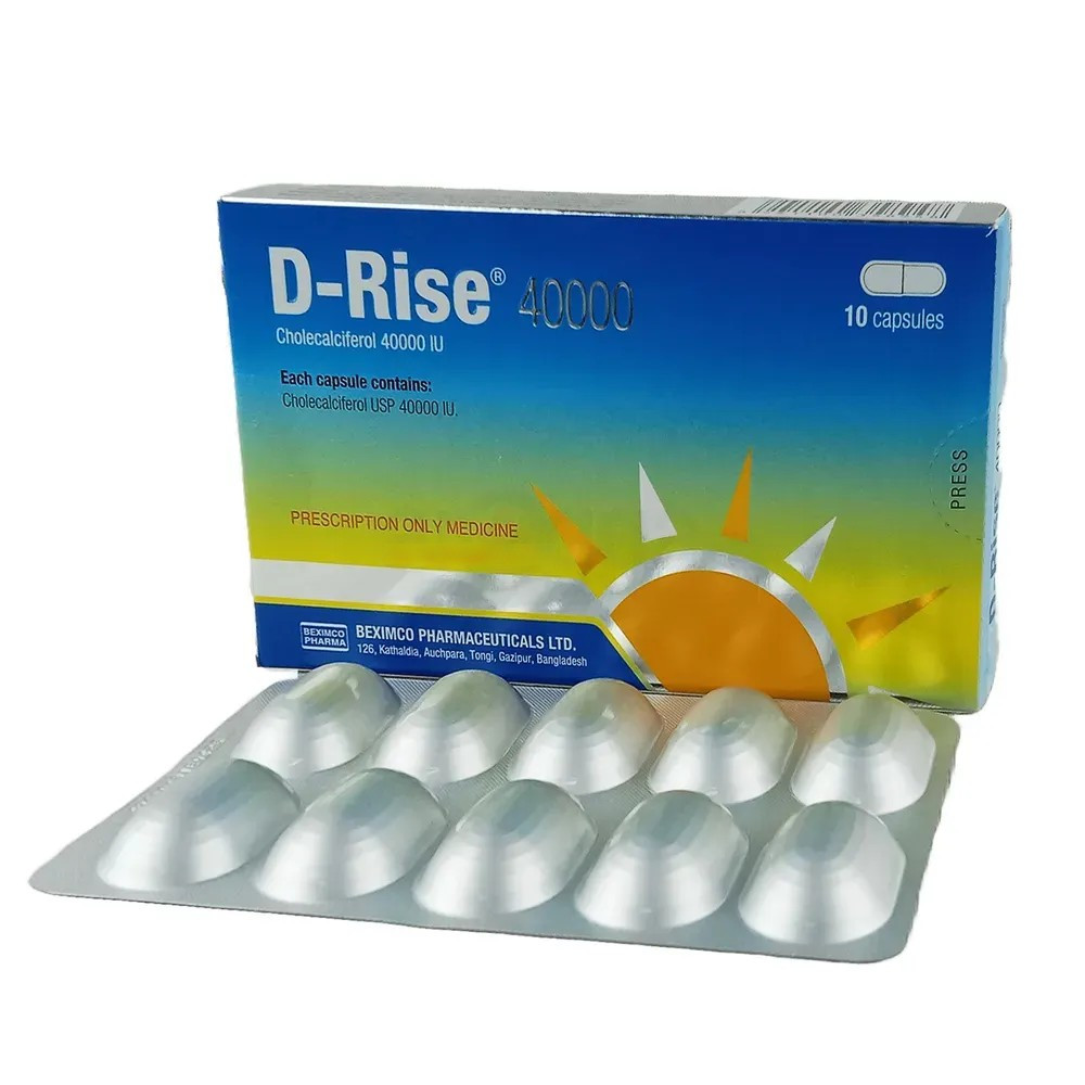Pack Image: D-Rise 40000 IU Capsule (1 x 10)