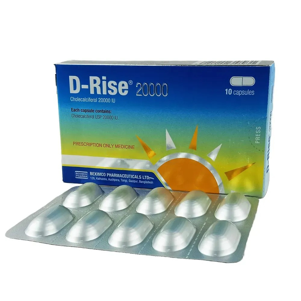 Pack Image: D-Rise 20000 IU Capsule (1 x 10)