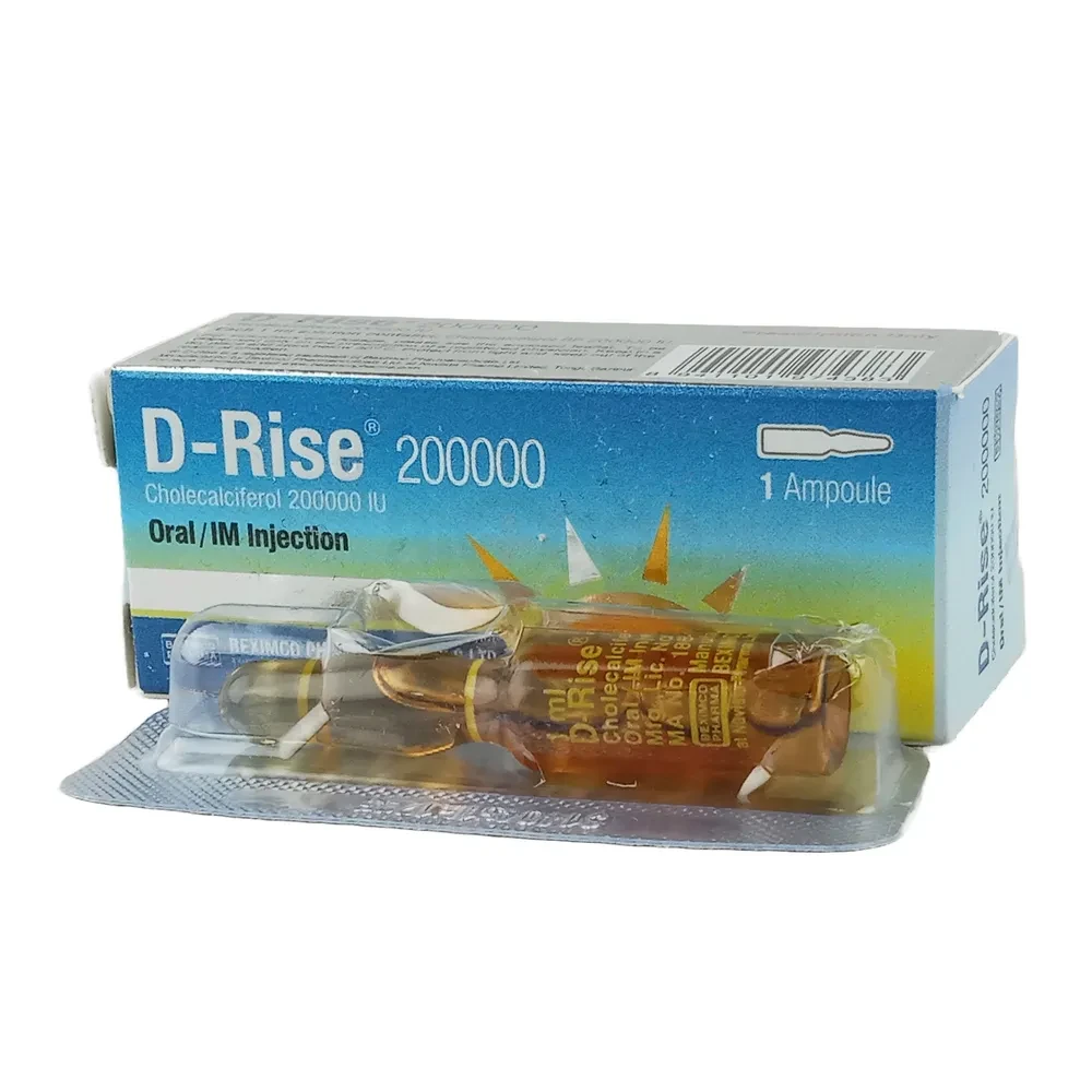 Pack Image: D-Rise 200000 IU Injectable Solution (Oral & IM) (1 ml ampoule)