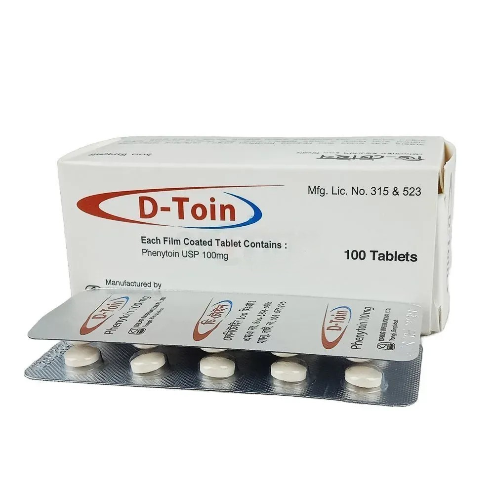 Pack Image: D-Toin 100 mg Tablet (10 x 10)