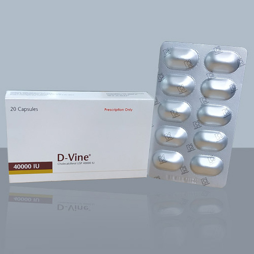 Pack Image: D-Vine 40000 IU Capsule (2 x 10)