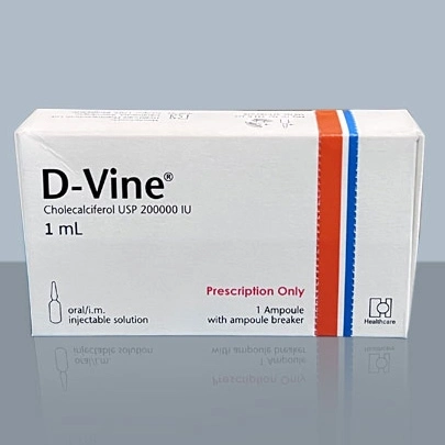 Pack Image: D-Vine 200000 IU Injectable Solution (Oral & IM) (1 ml ampoule)