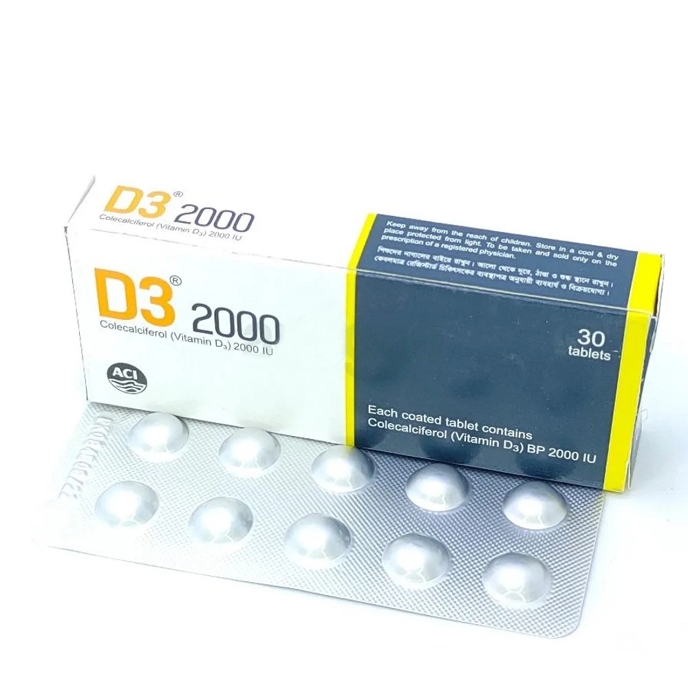 Pack Image: D3 2000 IU Tablet (3 x 10)