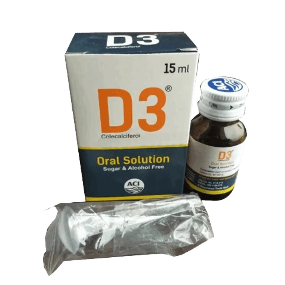 Pack Image: D3 200 IU Pediatric Drop (15 ml bottle)