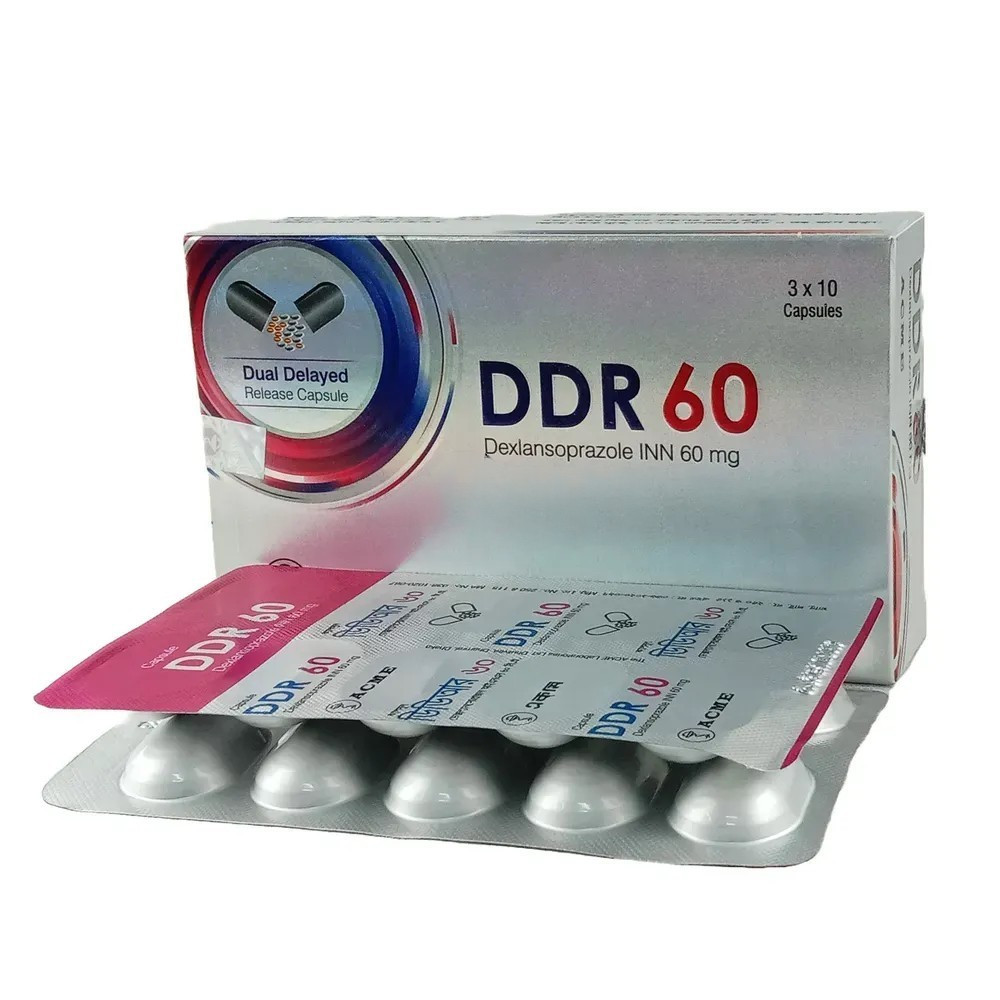 Pack Image: DDR 60 mg Capsule (3 x 10)