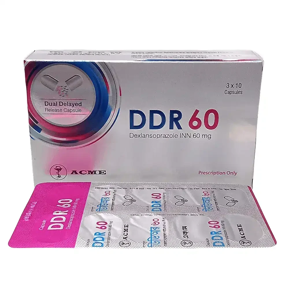 Pack Image: DDR 60 mg Capsule (3 x 10)