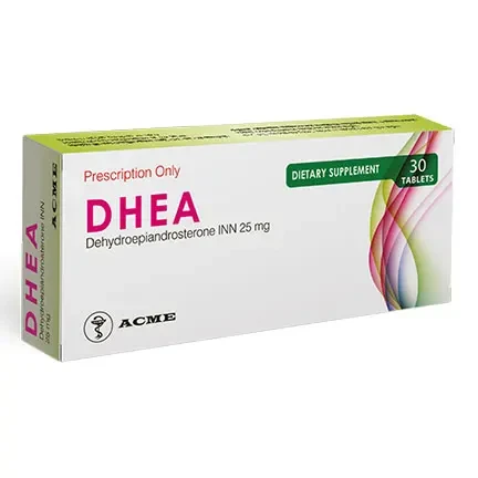 Pack Image: DHEA 25 mg Tablet (3 x 10)