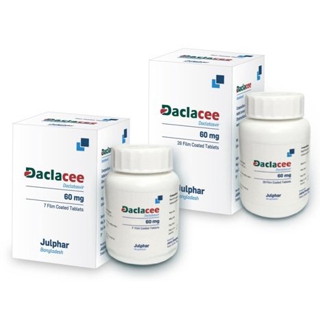 Pack Image: Daclacee 60 mg Tablet (6 x 10)