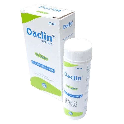 Pack Image: Daclin 1% Lotion (25 ml bottle)
