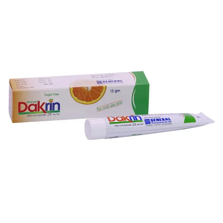 Pack Image: Dakrin 2% w Oral Gel (15 gm tube)