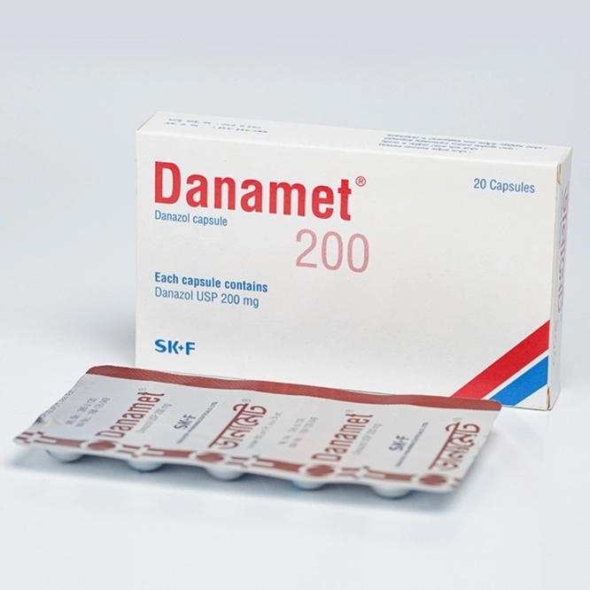 Pack Image: Danamet 200 mg Capsule (2 x 10)