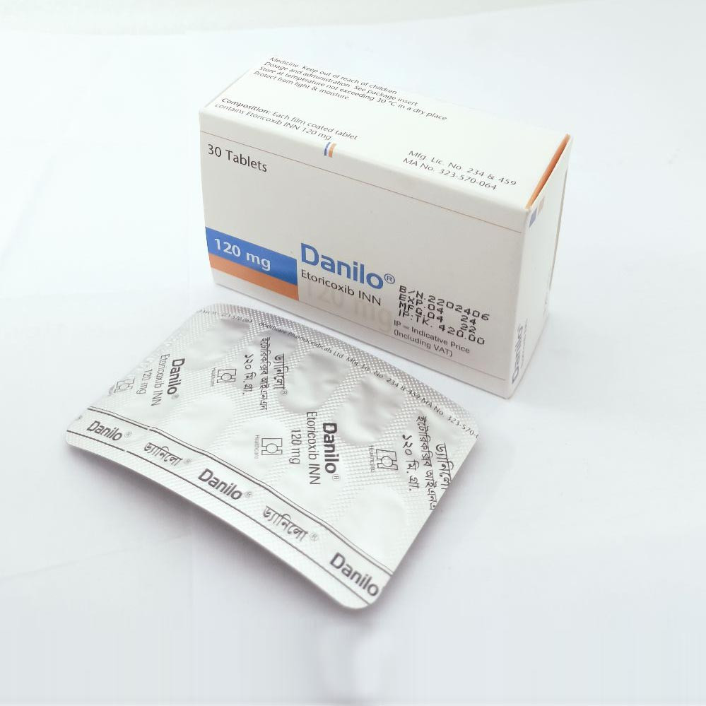 Pack Image: Danilo 120 mg Tablet (3 x 10)