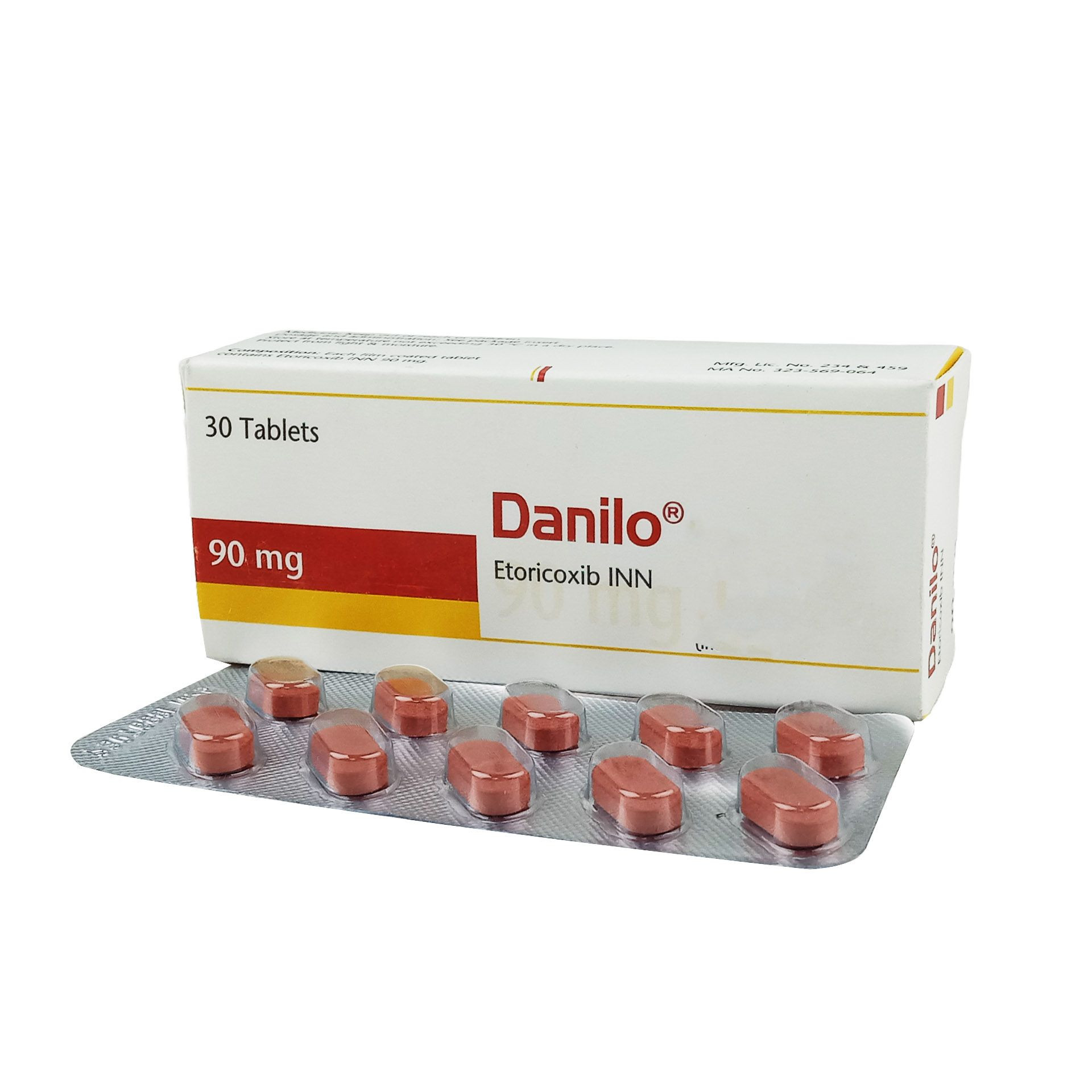 Pack Image: Danilo 90 mg Tablet (3 x 10)