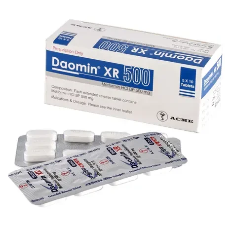 Pack Image: Daomin XR 500 mg Tablet (6 x 10)