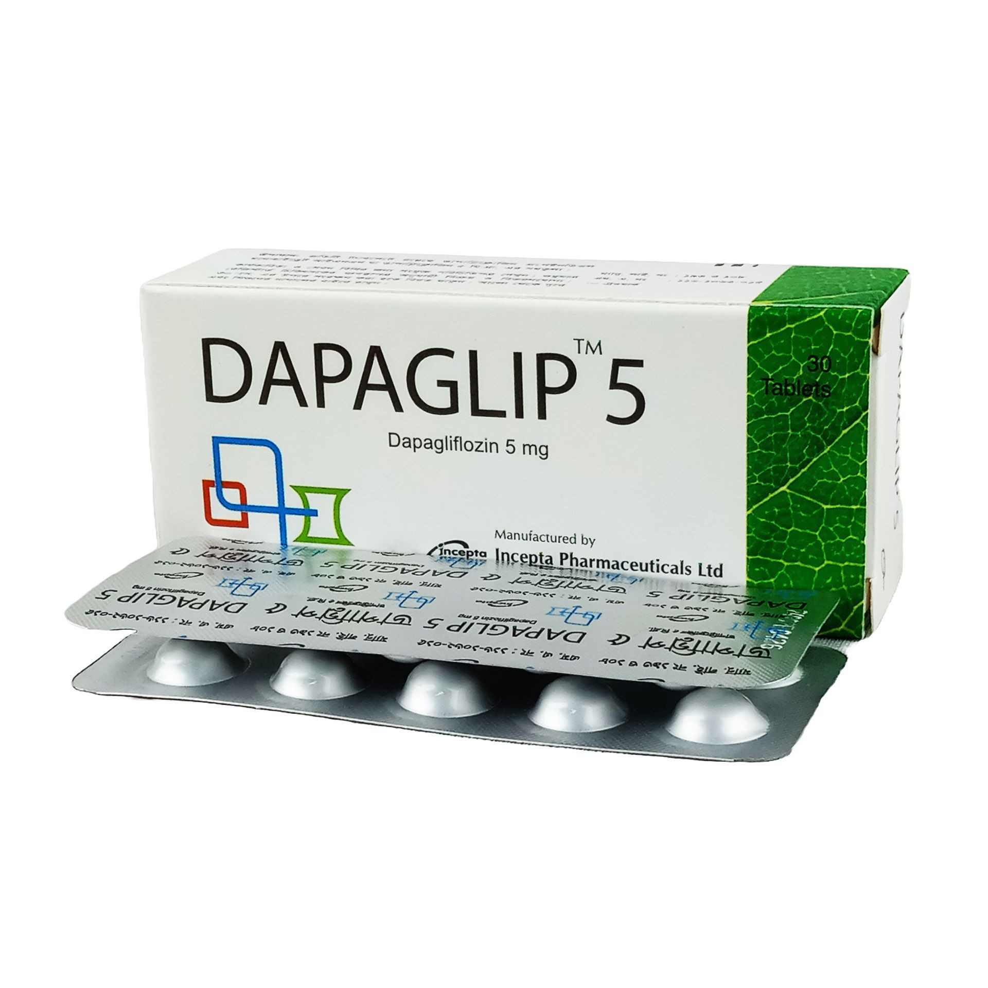 Pack Image: Dapaglip 5 mg Tablet (3 x 10)