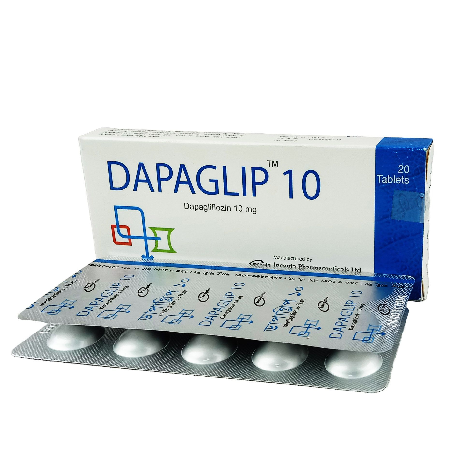 Pack Image: Dapaglip 10 mg Tablet (2 x 10)