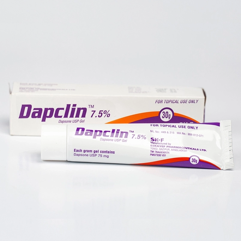 Pack Image: Dapclin 7.5% Gel (30 gm tube)
