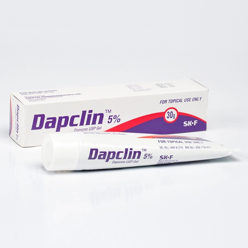 Pack Image: Dapclin 5% Gel (30 gm tube)