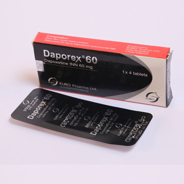 Pack Image: Daporex 60 mg Tablet (1 x 4)