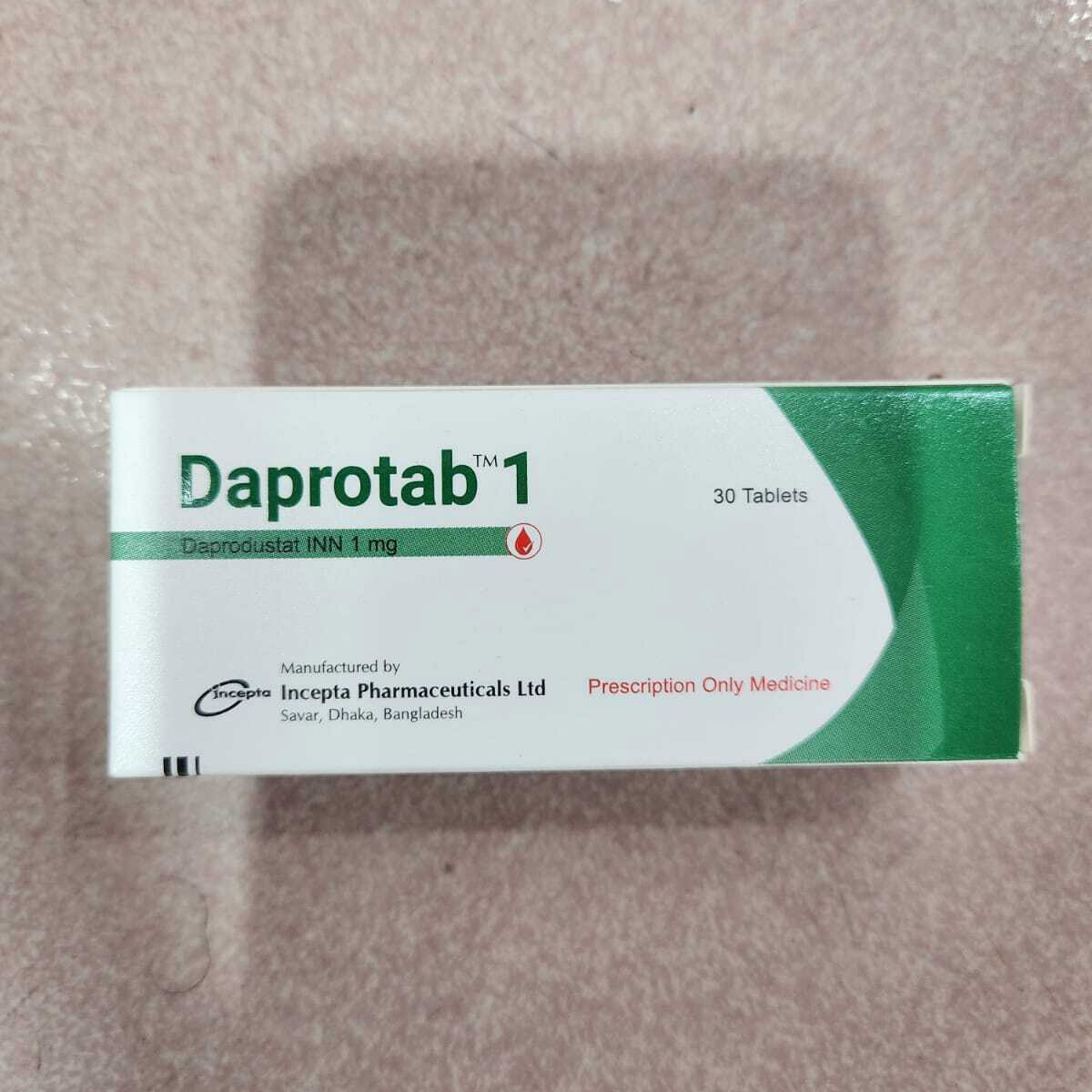 Pack Image: Daprotab 1 mg Tablet (3 x 10)