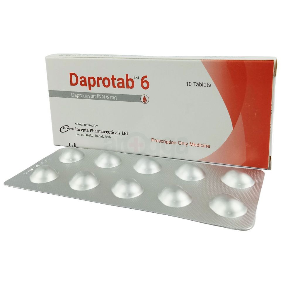 Pack Image: Daprotab 6 mg Tablet (1 x 10)